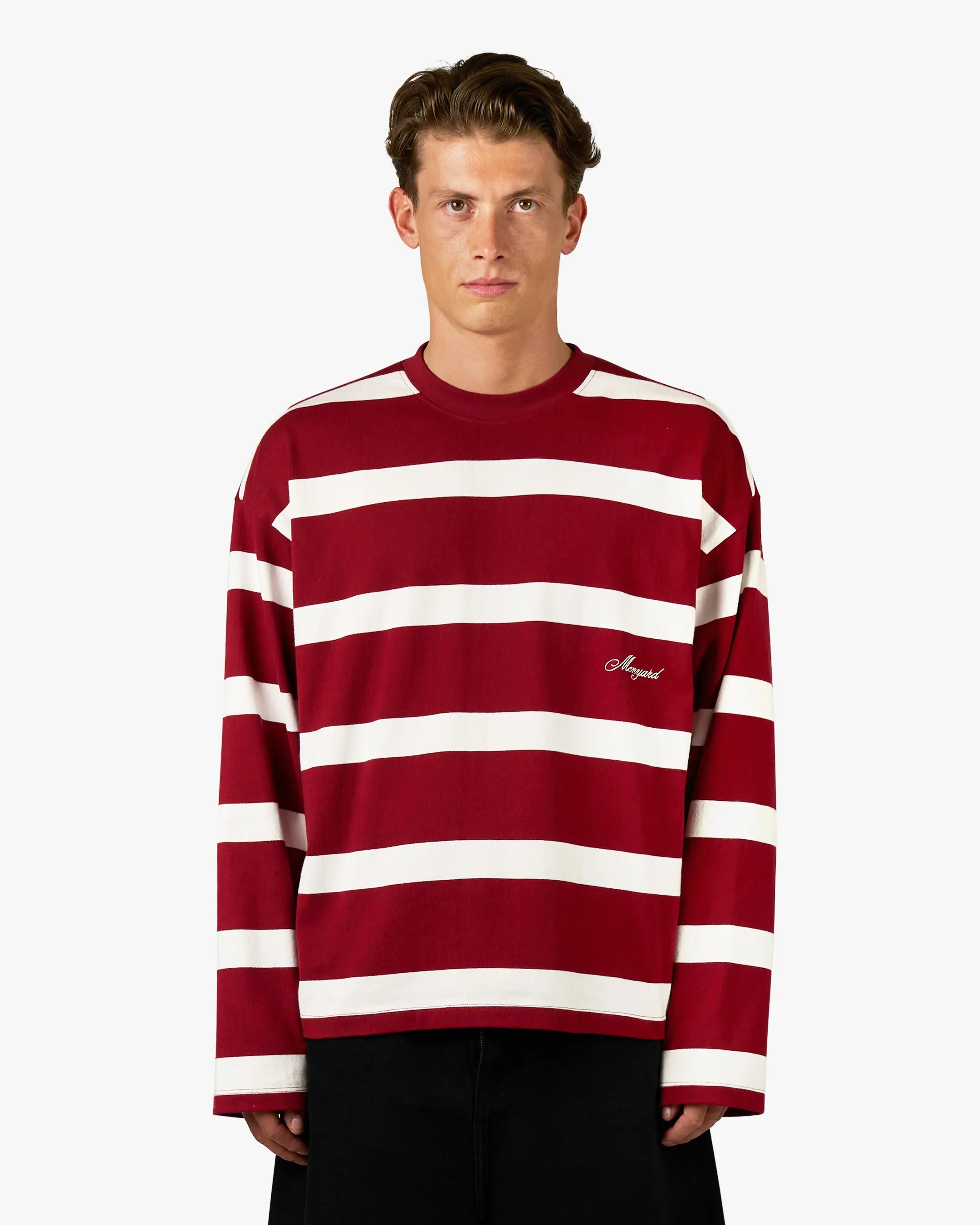 Striped Boxy Longsleeve | Red/White