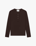 Flatlay Henley Brown