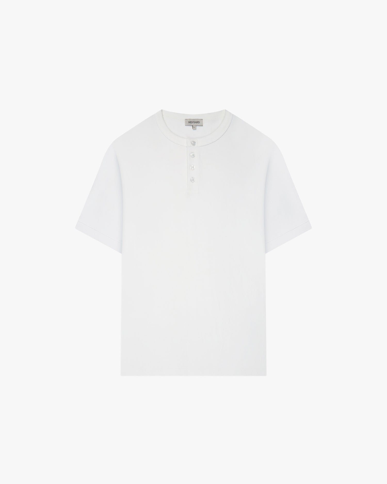 Mougins Ribbed Henley T-Shirt | White