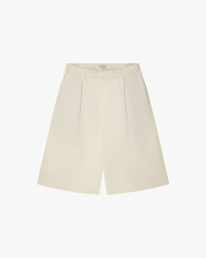 Orin Pleated Short | Ecru