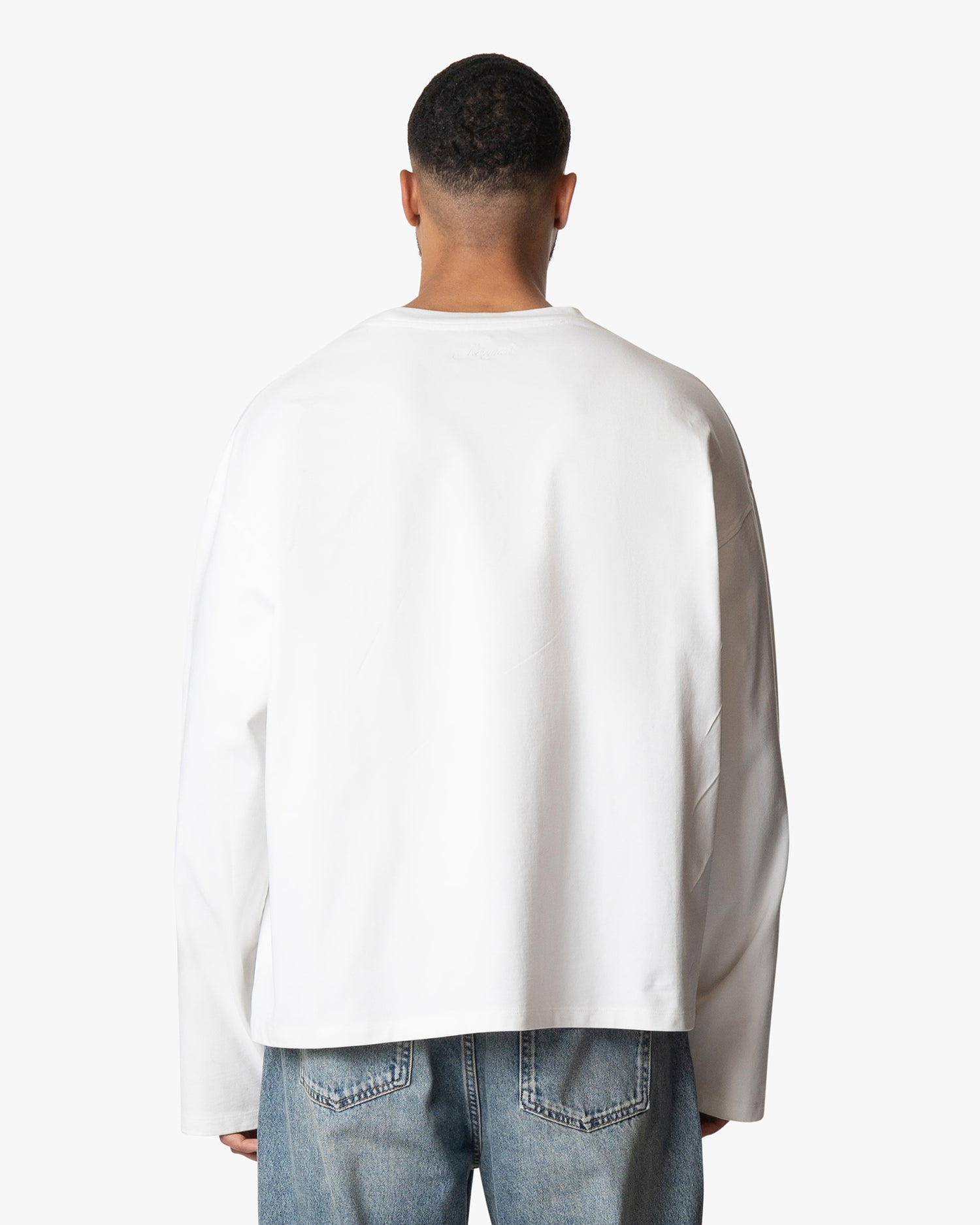 Iconic Logo Boxy Longsleeve | White