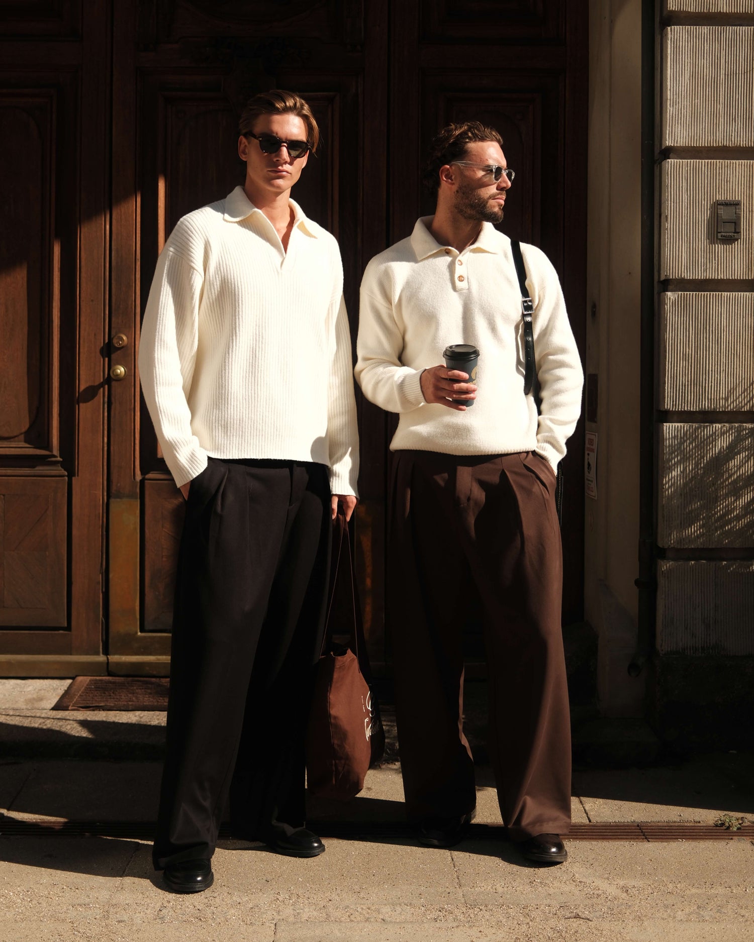 Alessandro Knitted Polo Sweater | Ecru