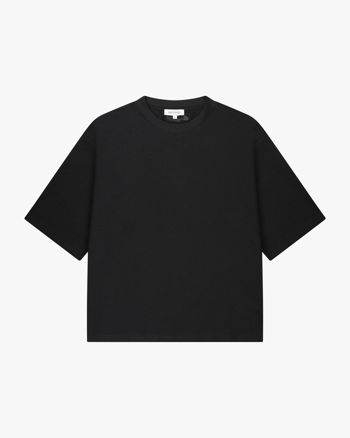 Blank Boxy T-Shirt | Black flatlay