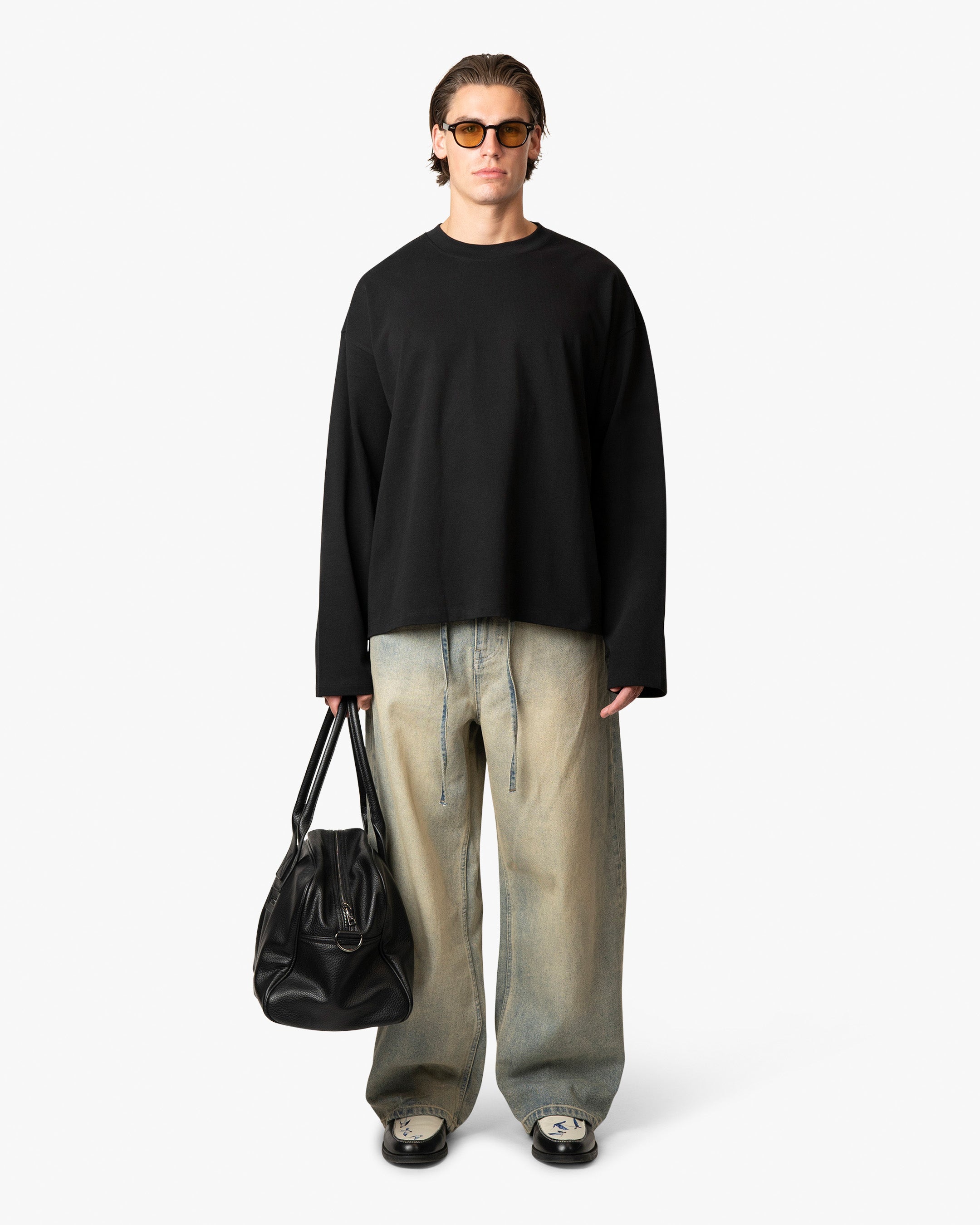 Blank Boxy Longsleeve | Black
