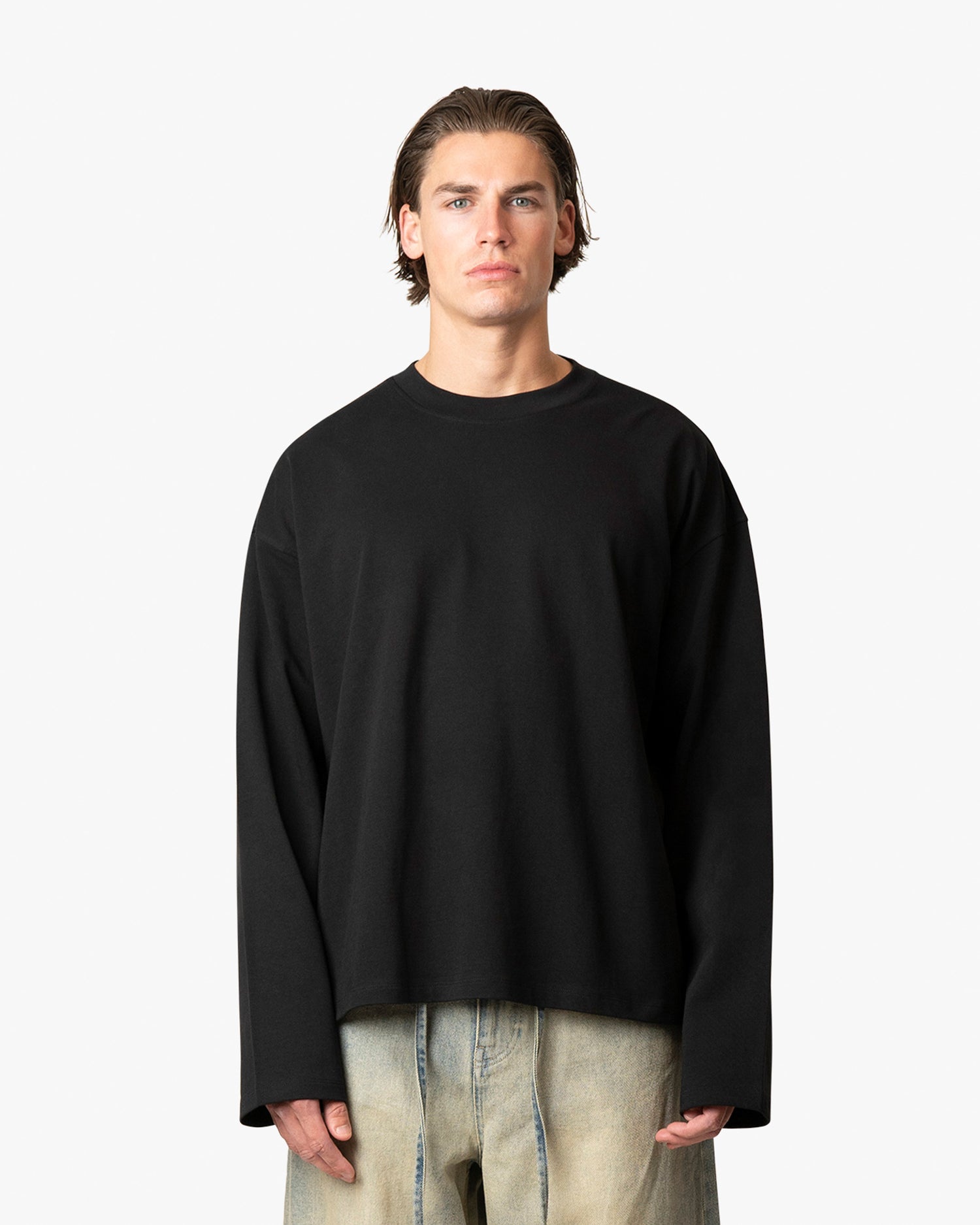 Blank Boxy Longsleeve | Black