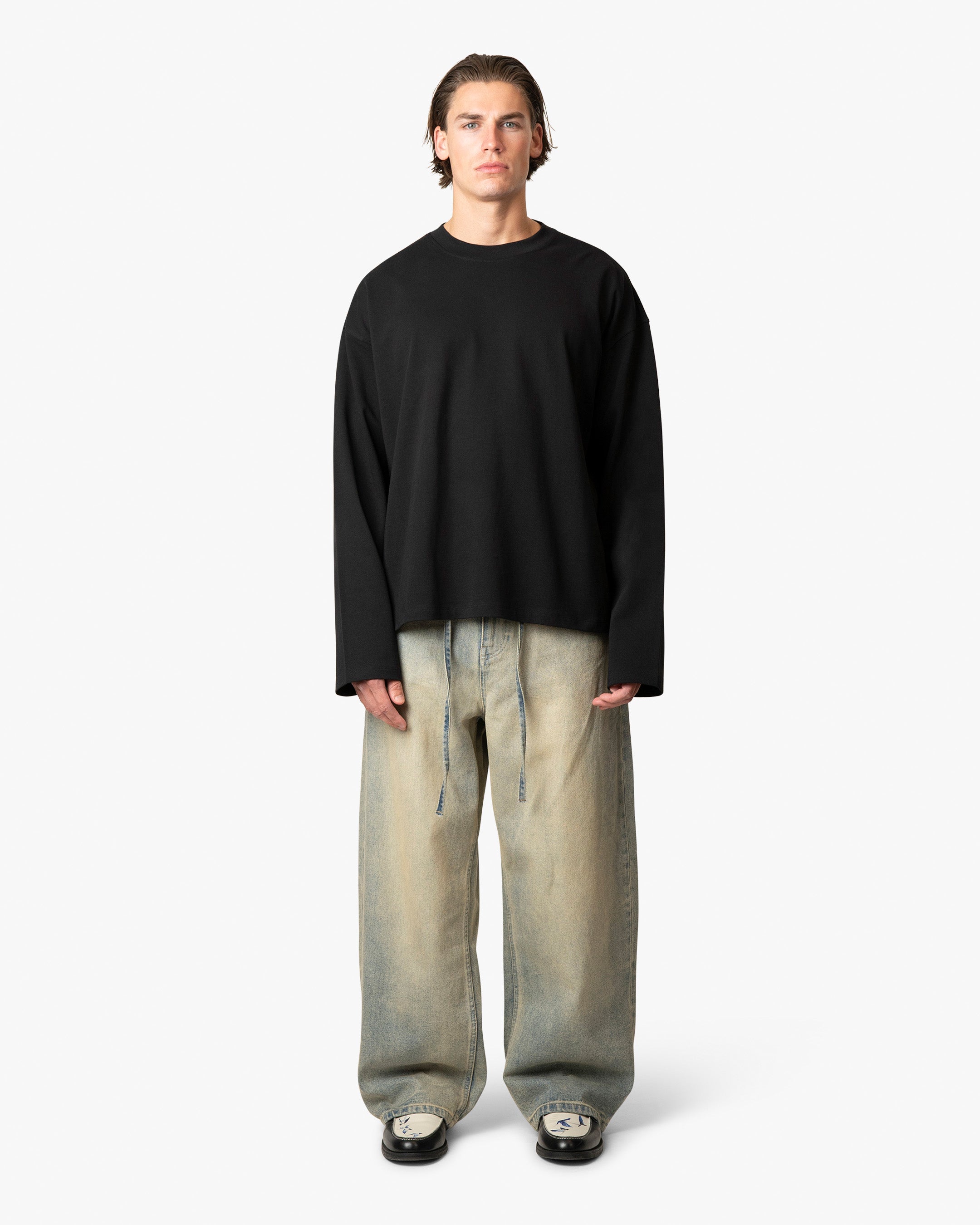 Blank Boxy Longsleeve | Black