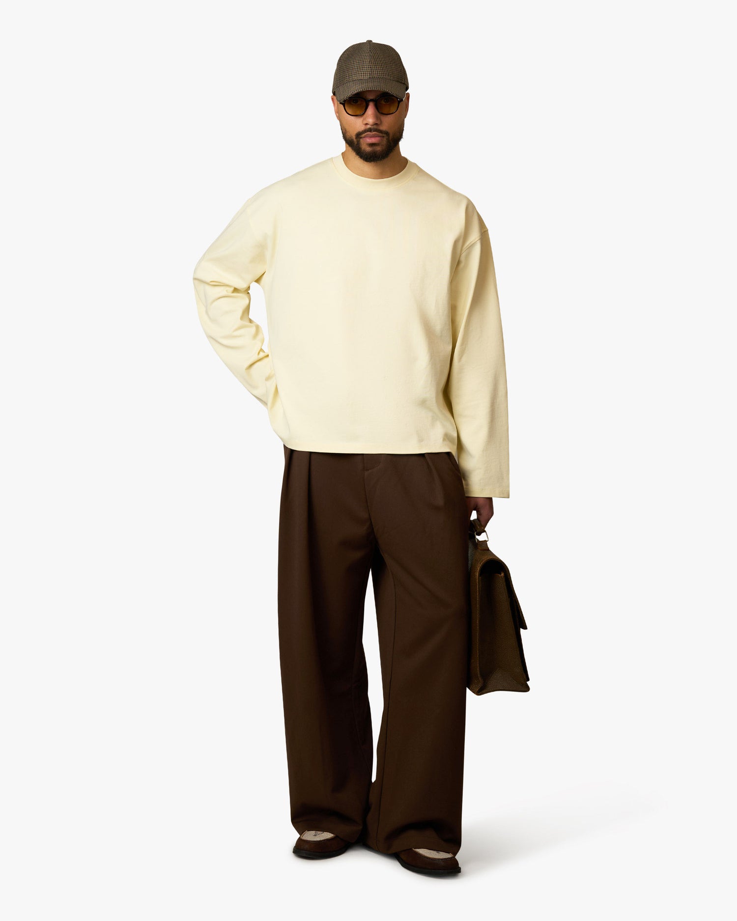 Blank Boxy Longsleeve | Butter Yellow