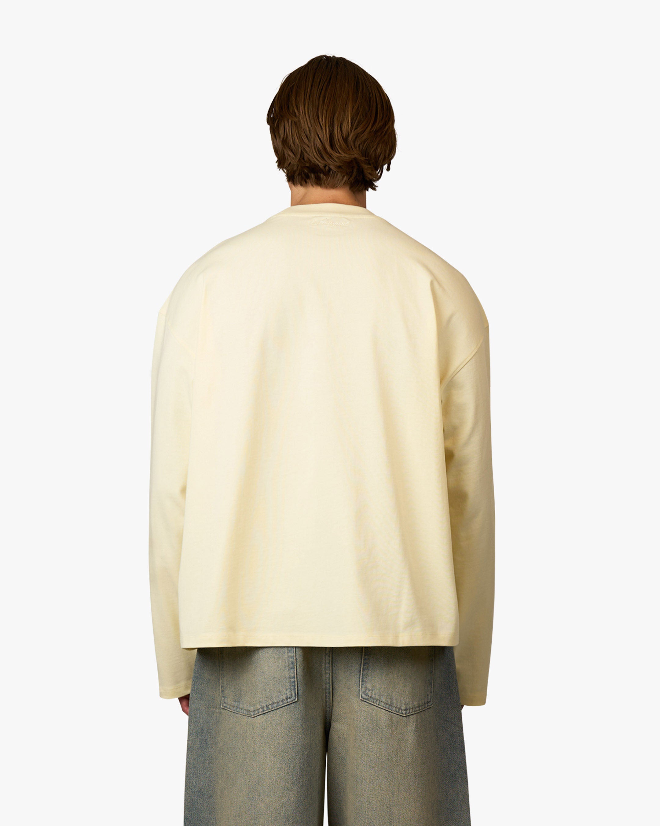 Blank Boxy Longsleeve | Butter Yellow