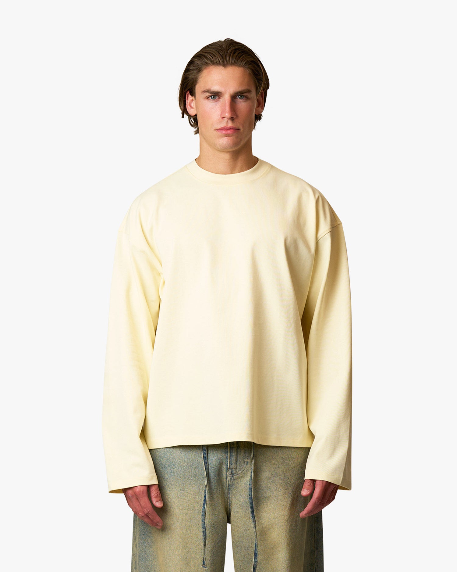 Blank Boxy Longsleeve | Butter Yellow