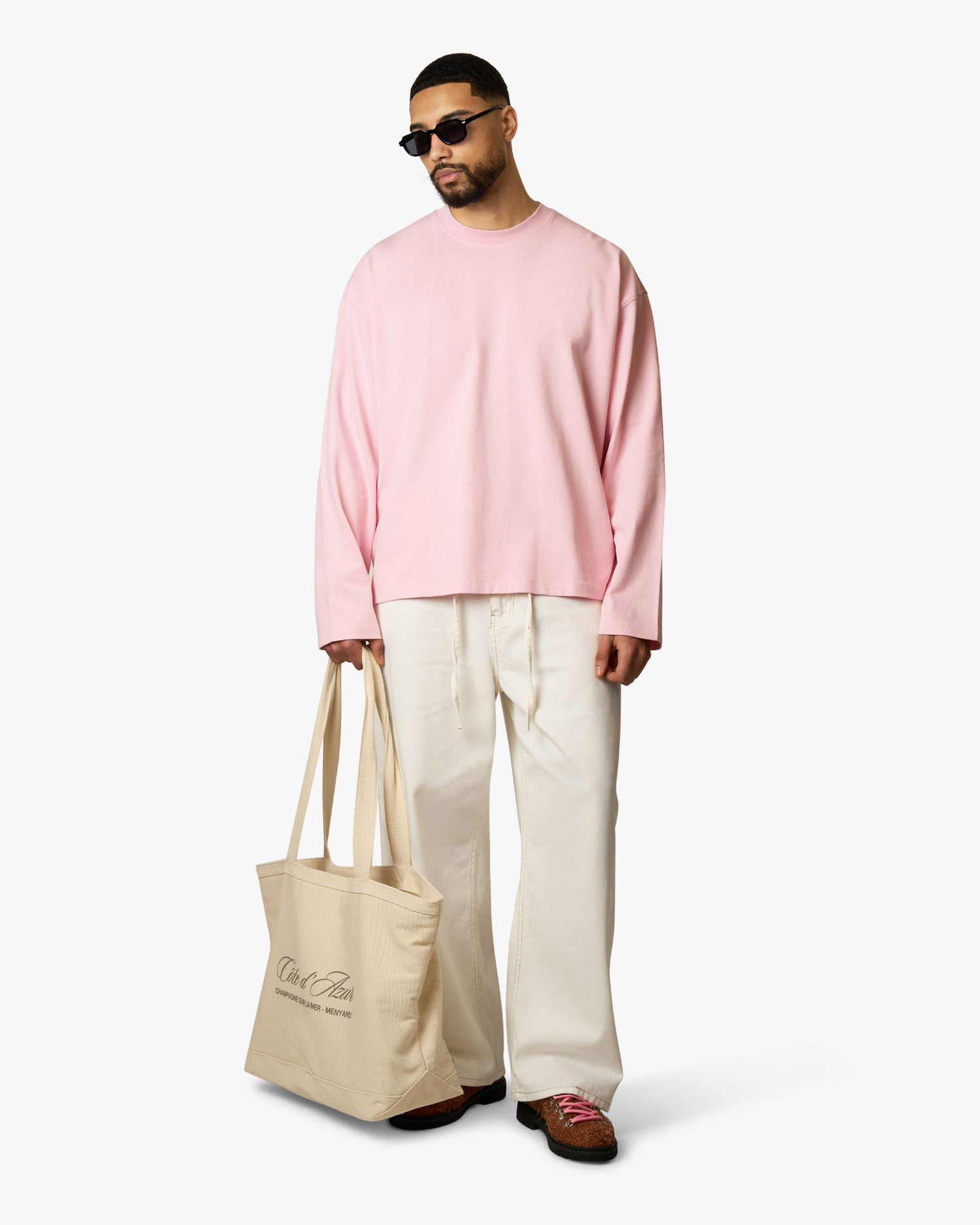 Blank Boxy Longsleeve | Pink