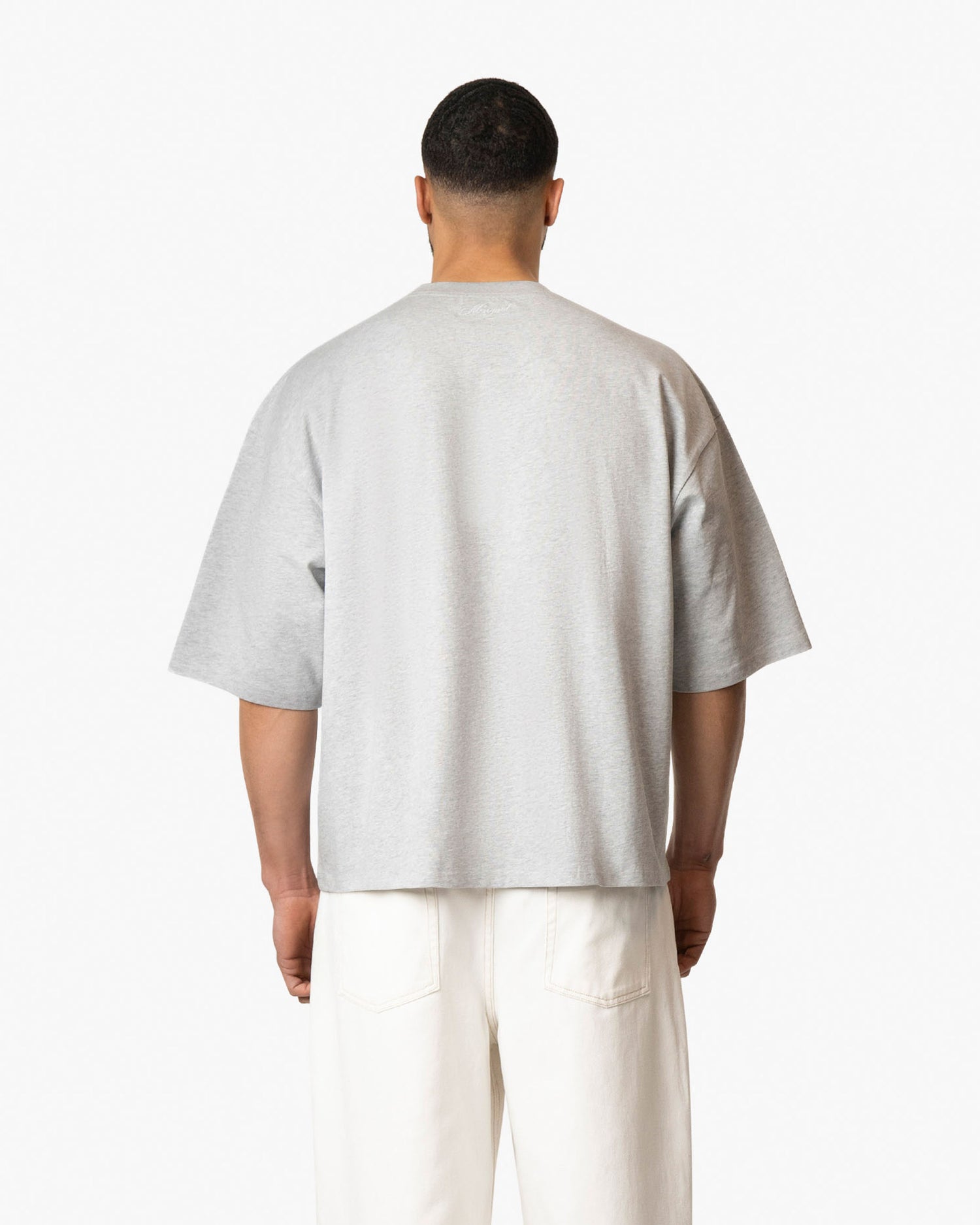 Blank Boxy T-Shirt | Grey Melee