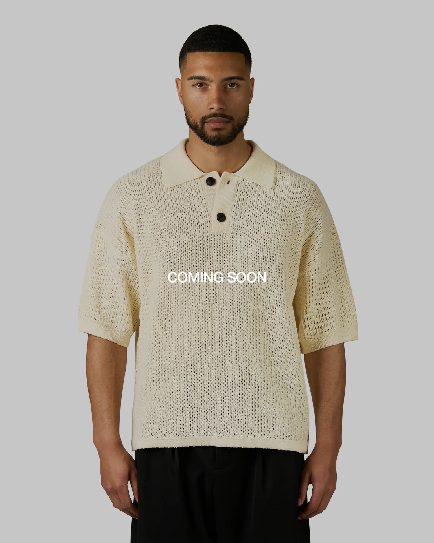 Biot Knitted Polo | Ecru