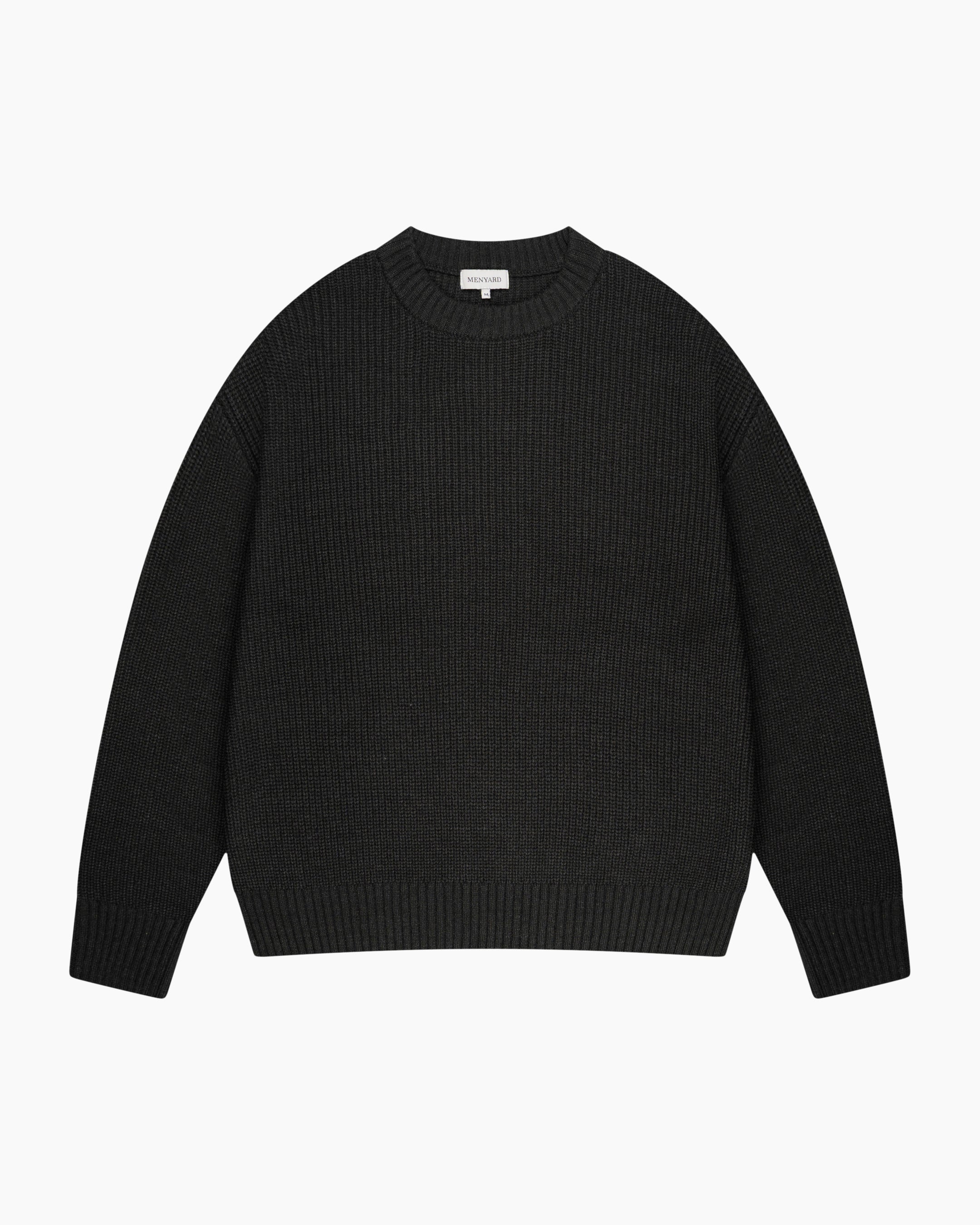 Emilian Oversized Cotton Boxy Sweater | Dark Grey
