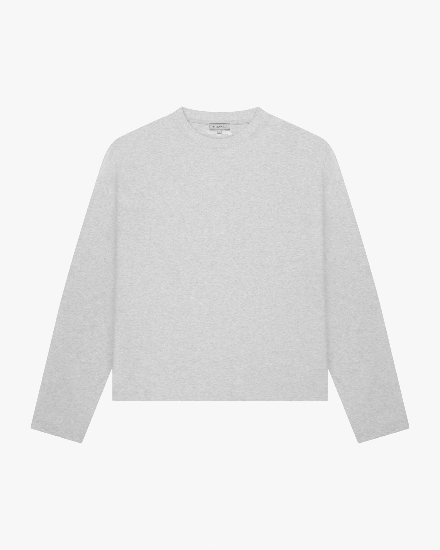 Blank Boxy Longsleeve | Grey Melee