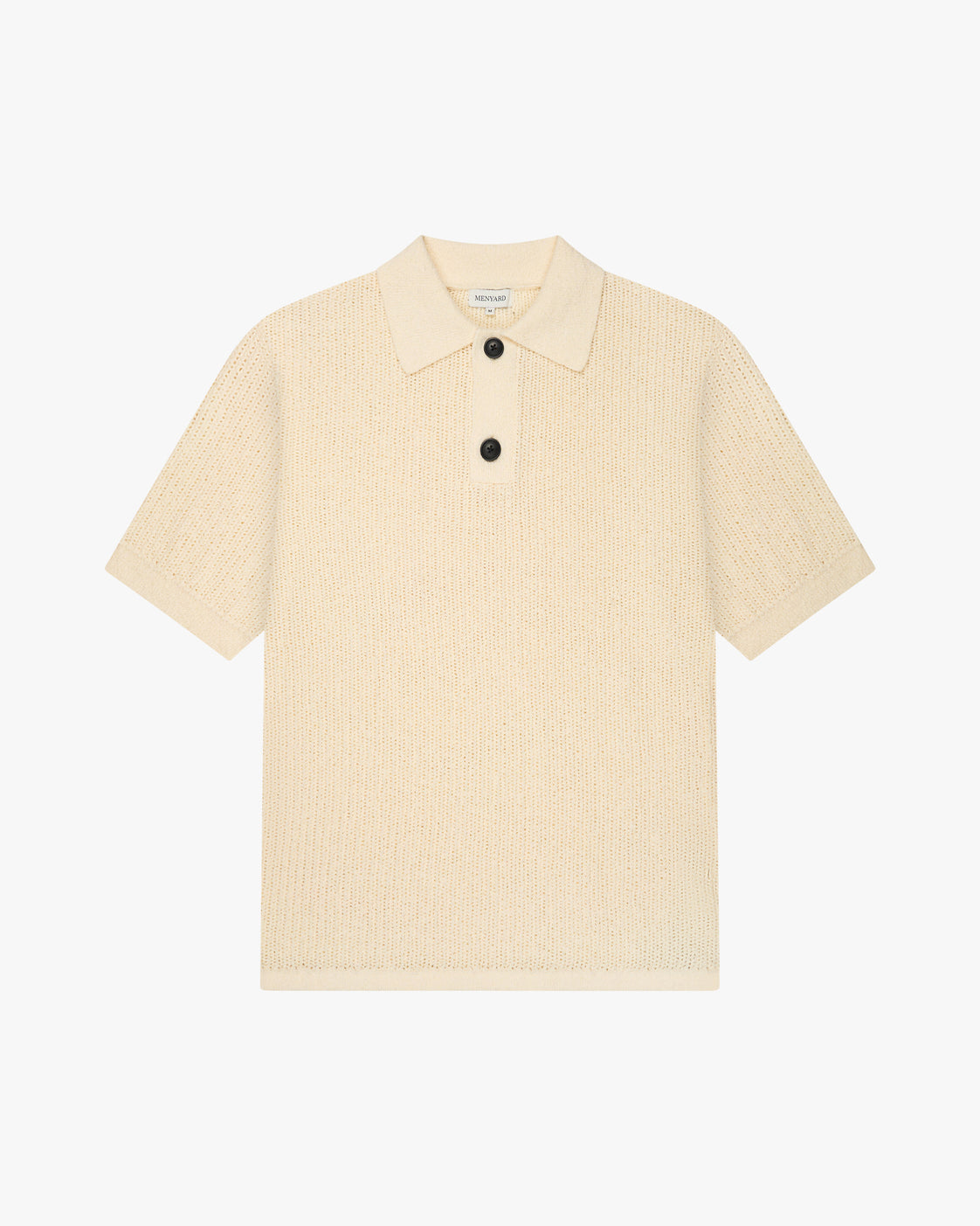 Biot Knitted Polo | Ecru flatlay