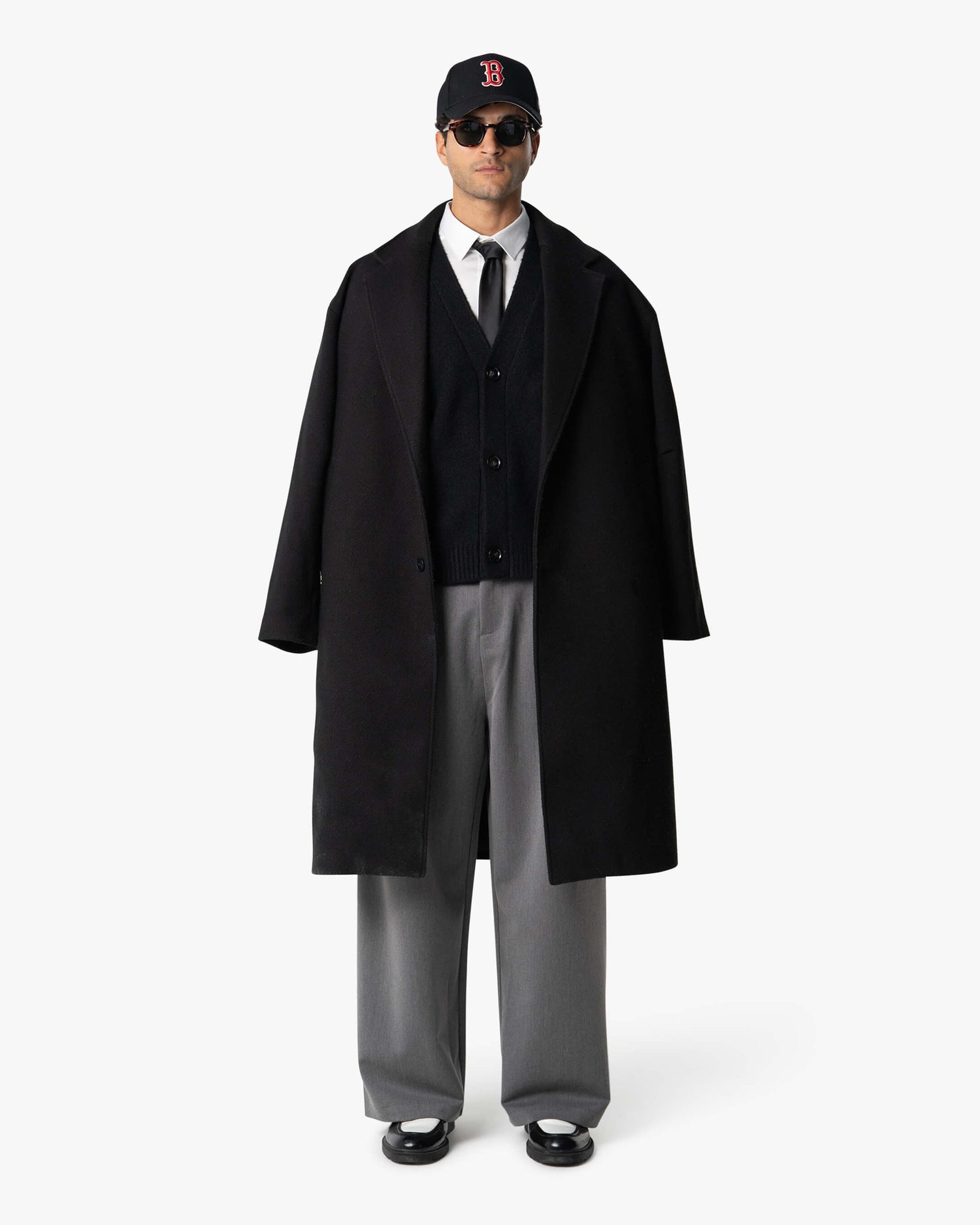 Marea V-Neck Brushed Cardigan | Black