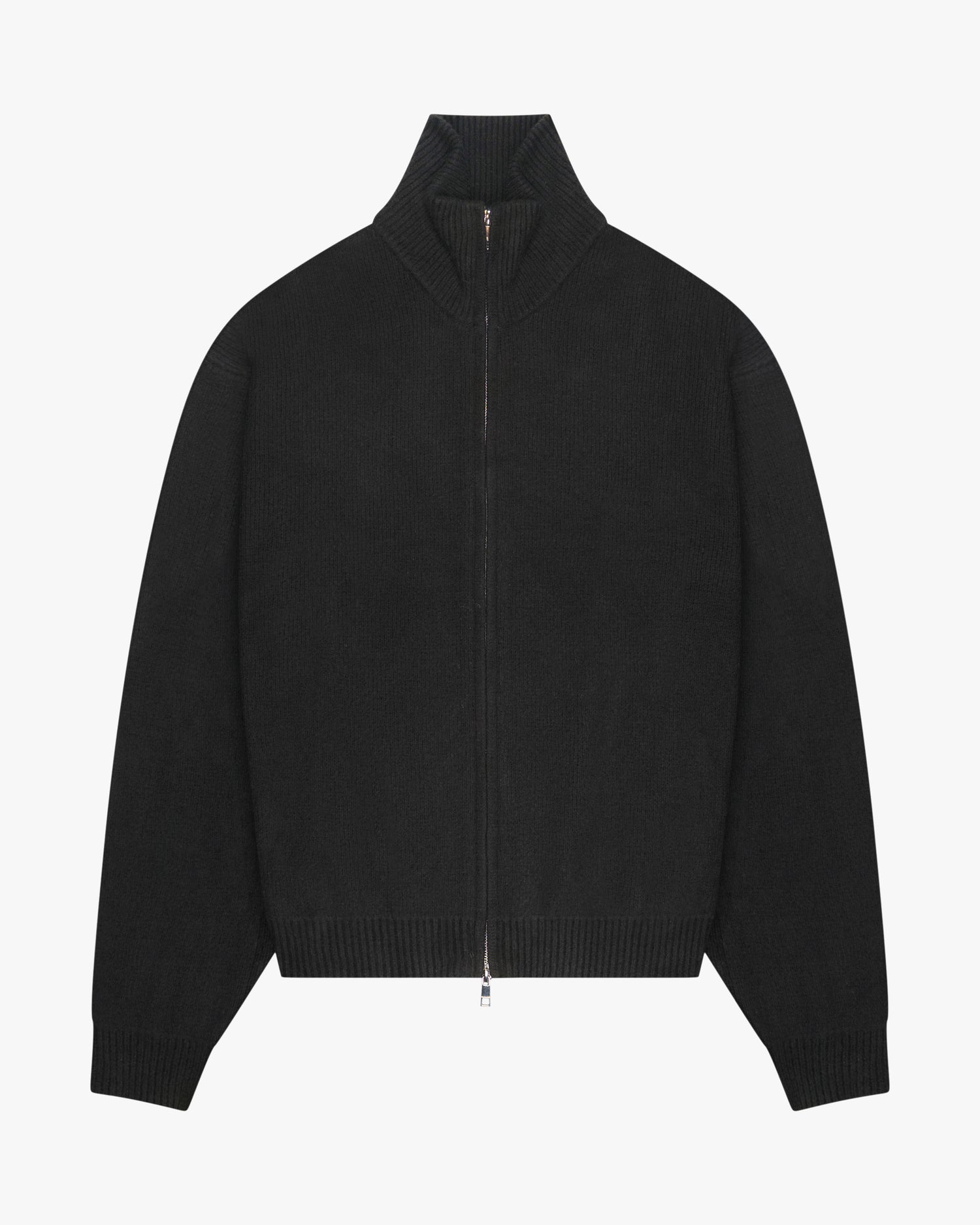 Ventura Cotton Zip-Up Cardigan | Black