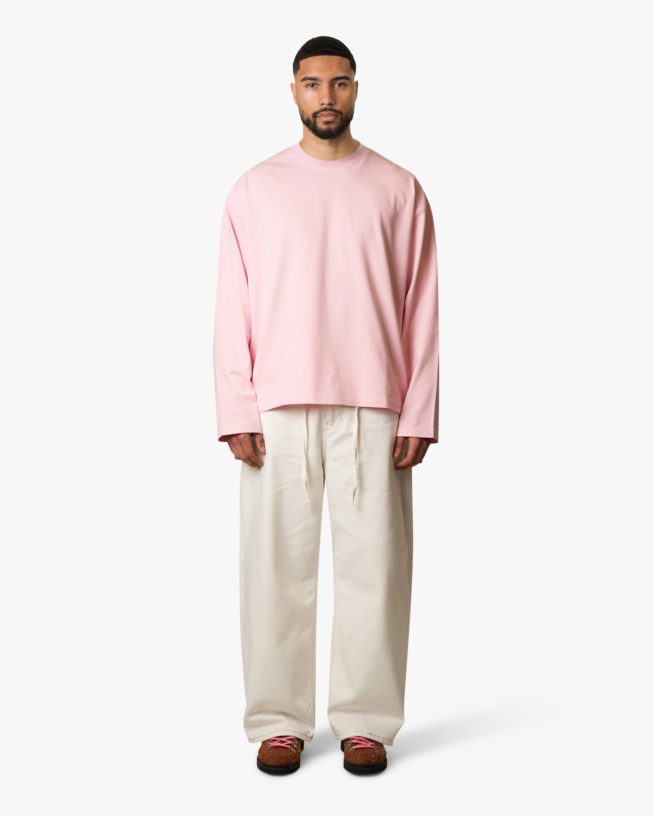 Blank Boxy Longsleeve | Pink