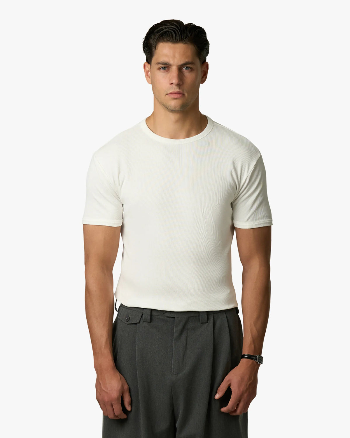 Ribbed T-Shirt | White
