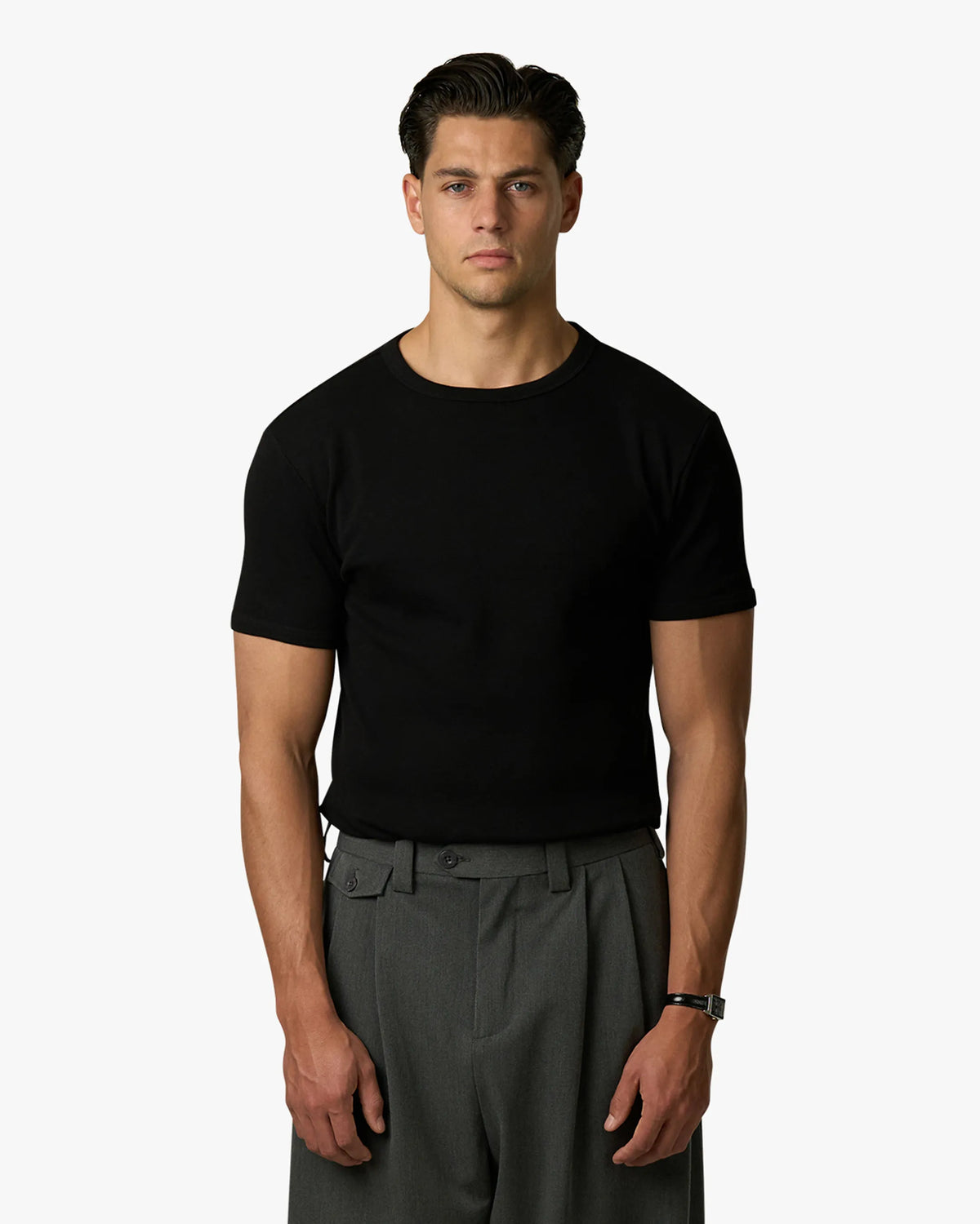 Ribbed T-Shirt | Black