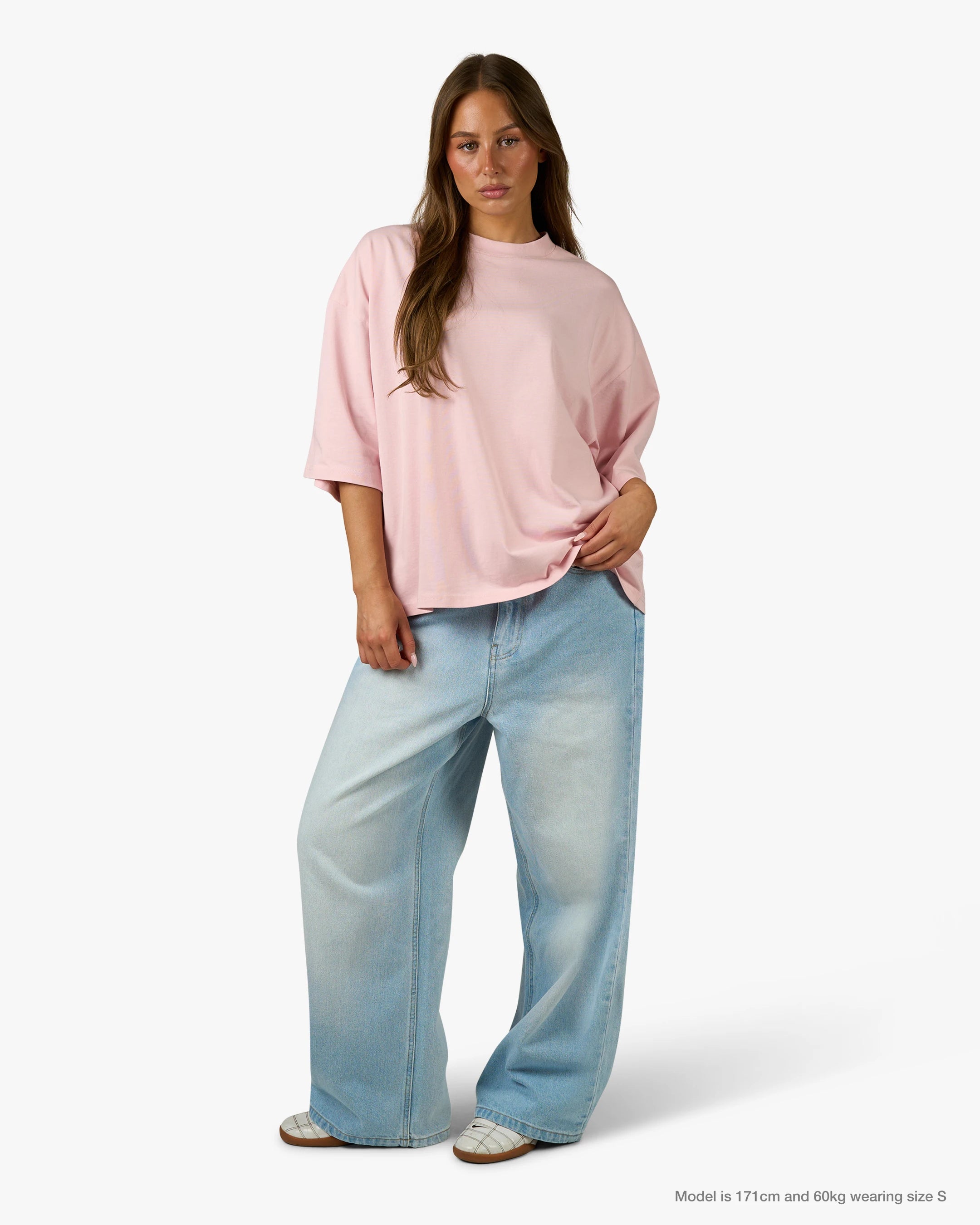 Blank Boxy T-Shirt | Pink