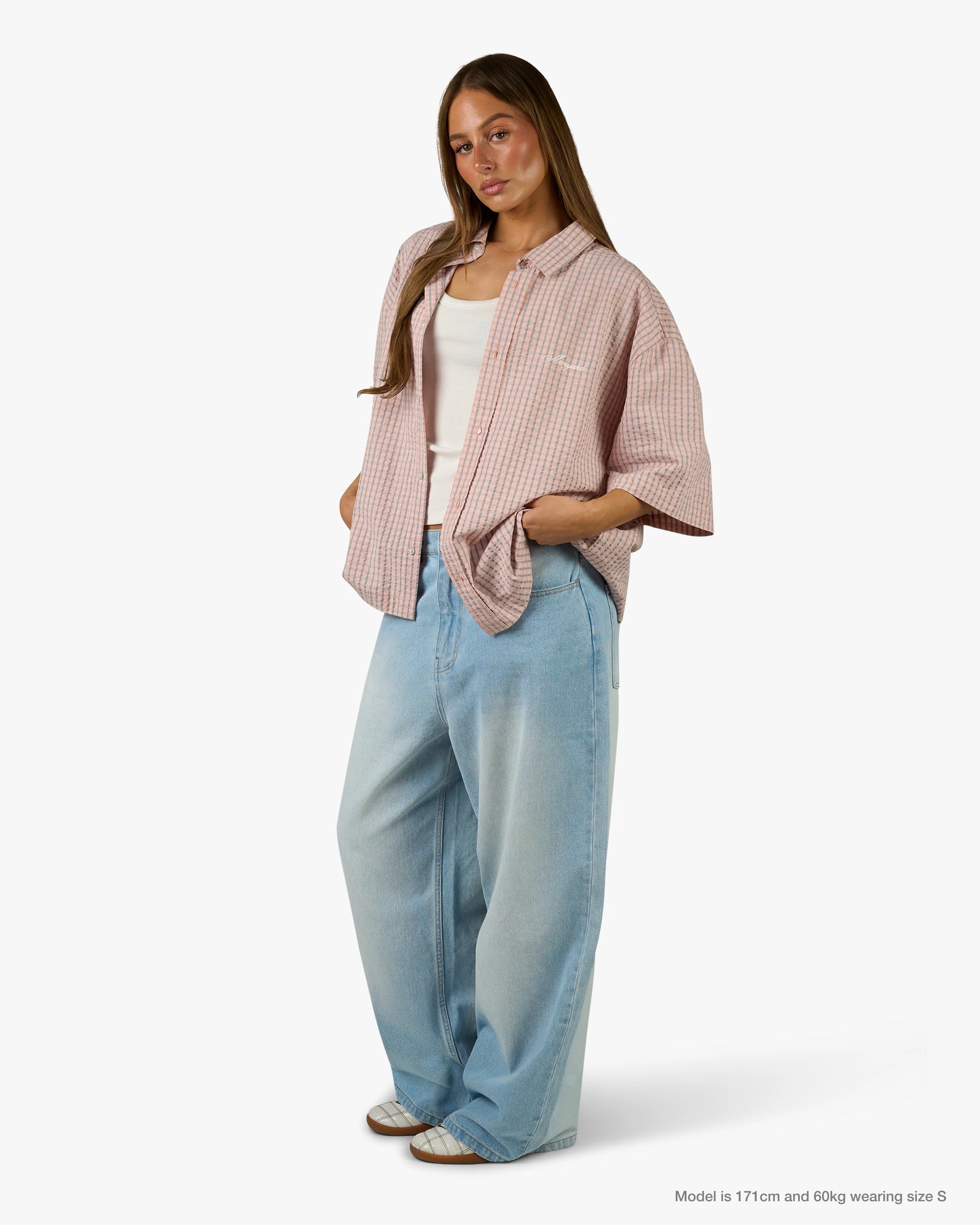 Fayence Short Sleeve Shirt | Light Pink