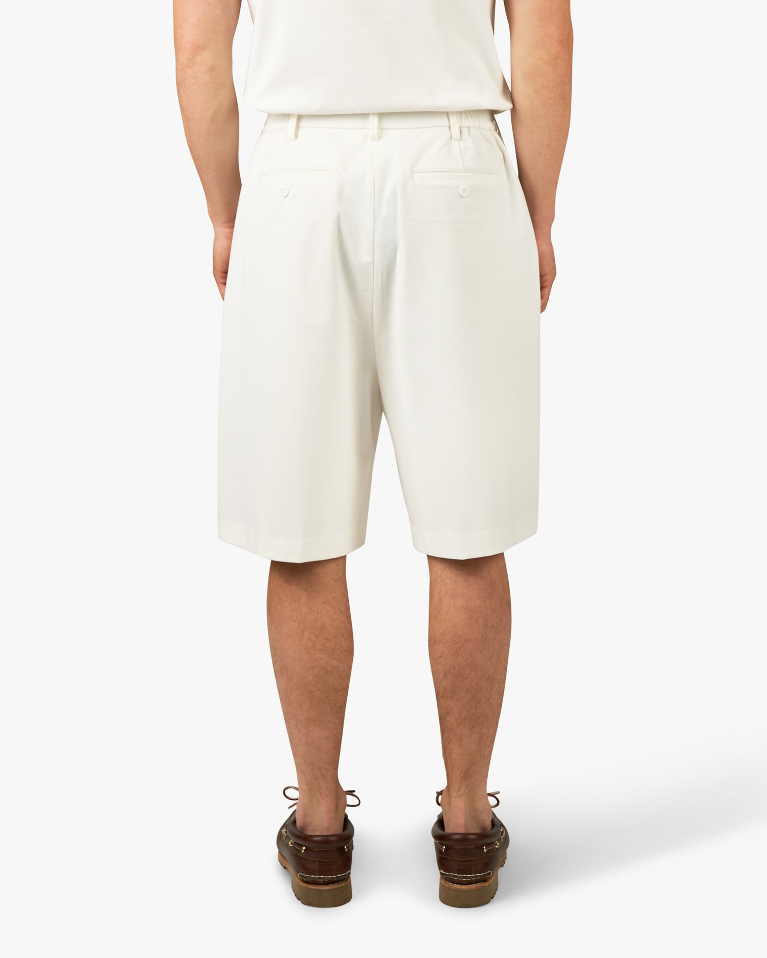 Orin Pleated Short | Ecru
