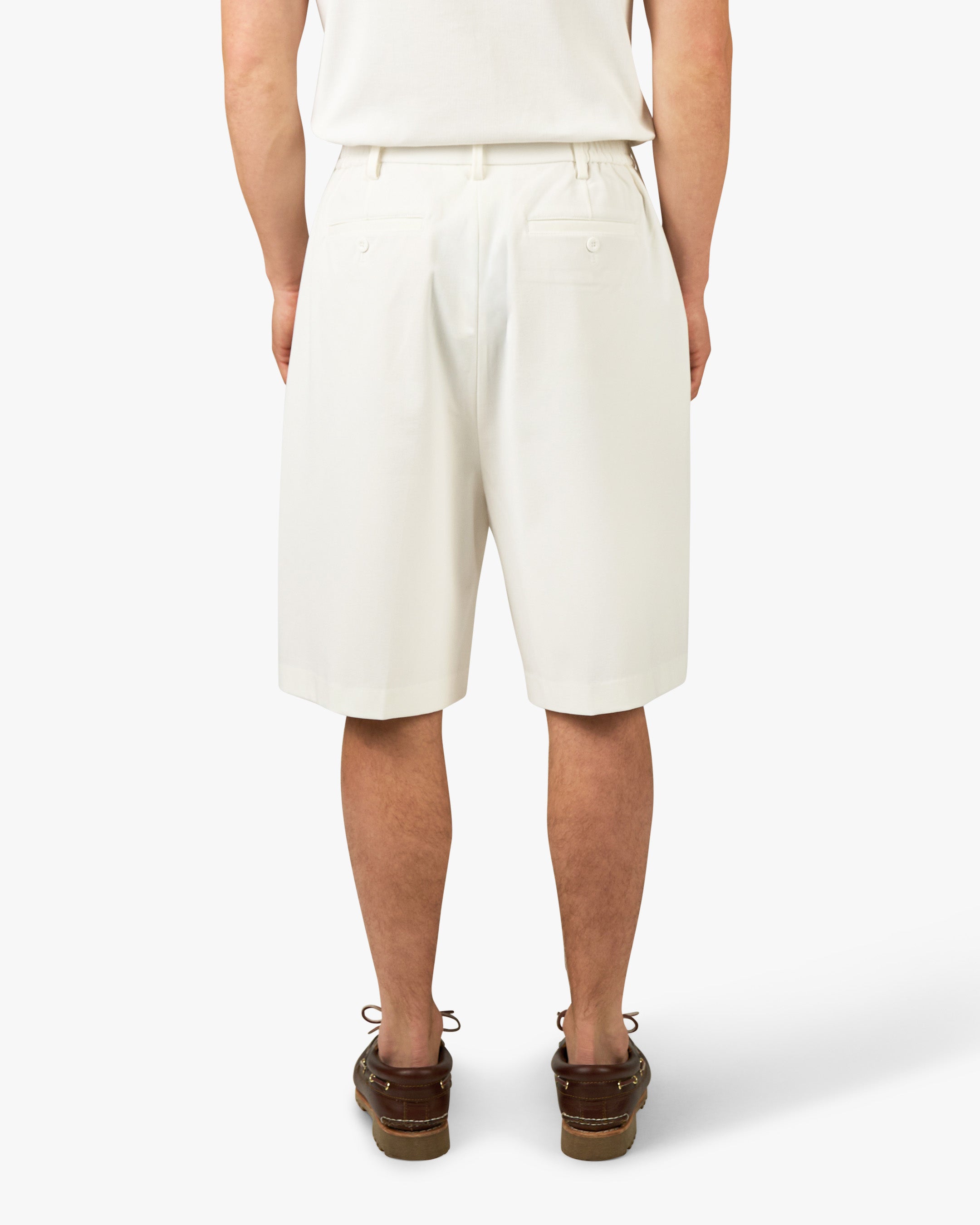 Orin Pleated Short | Ecru