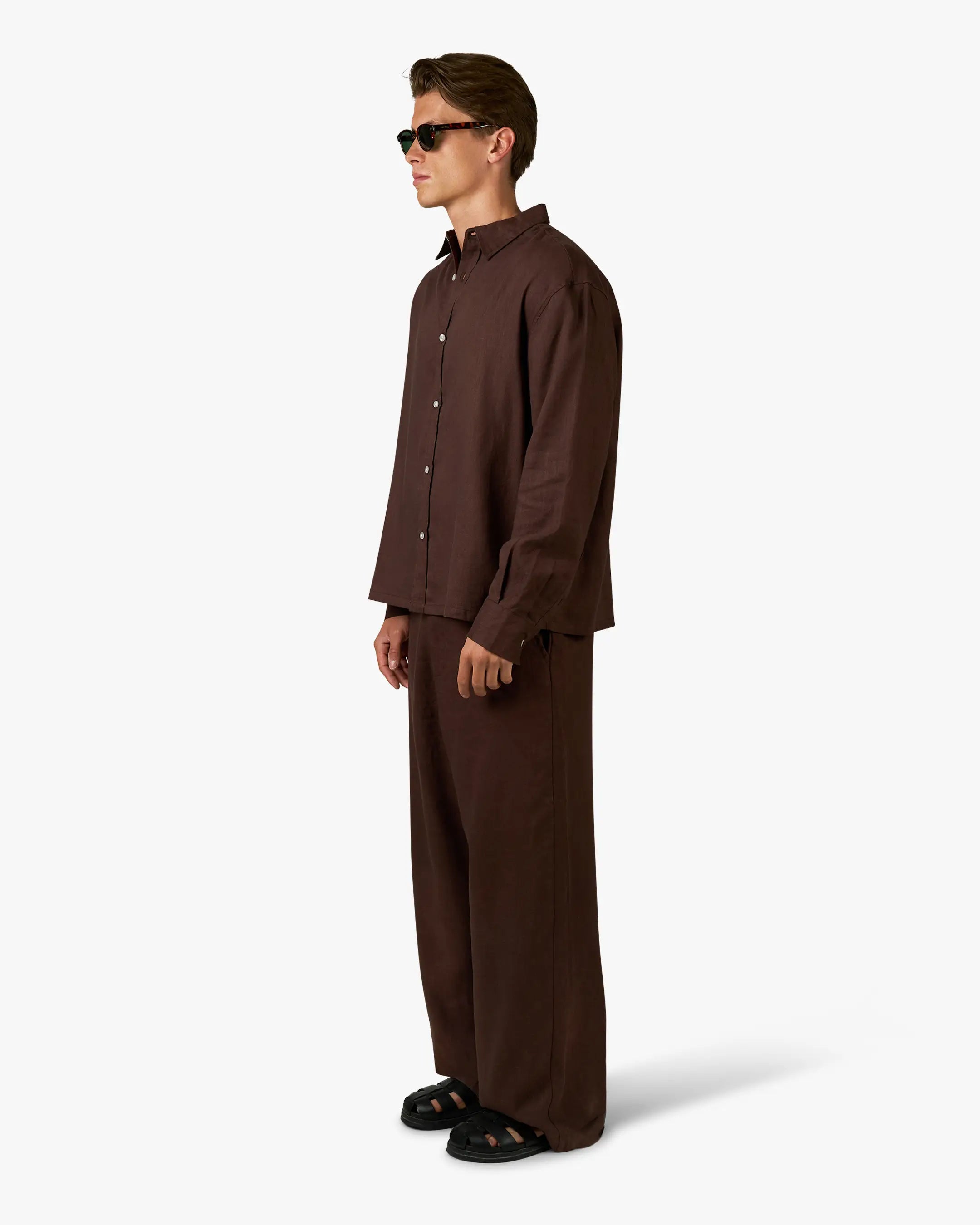 Cannes Linen Set | Brown
