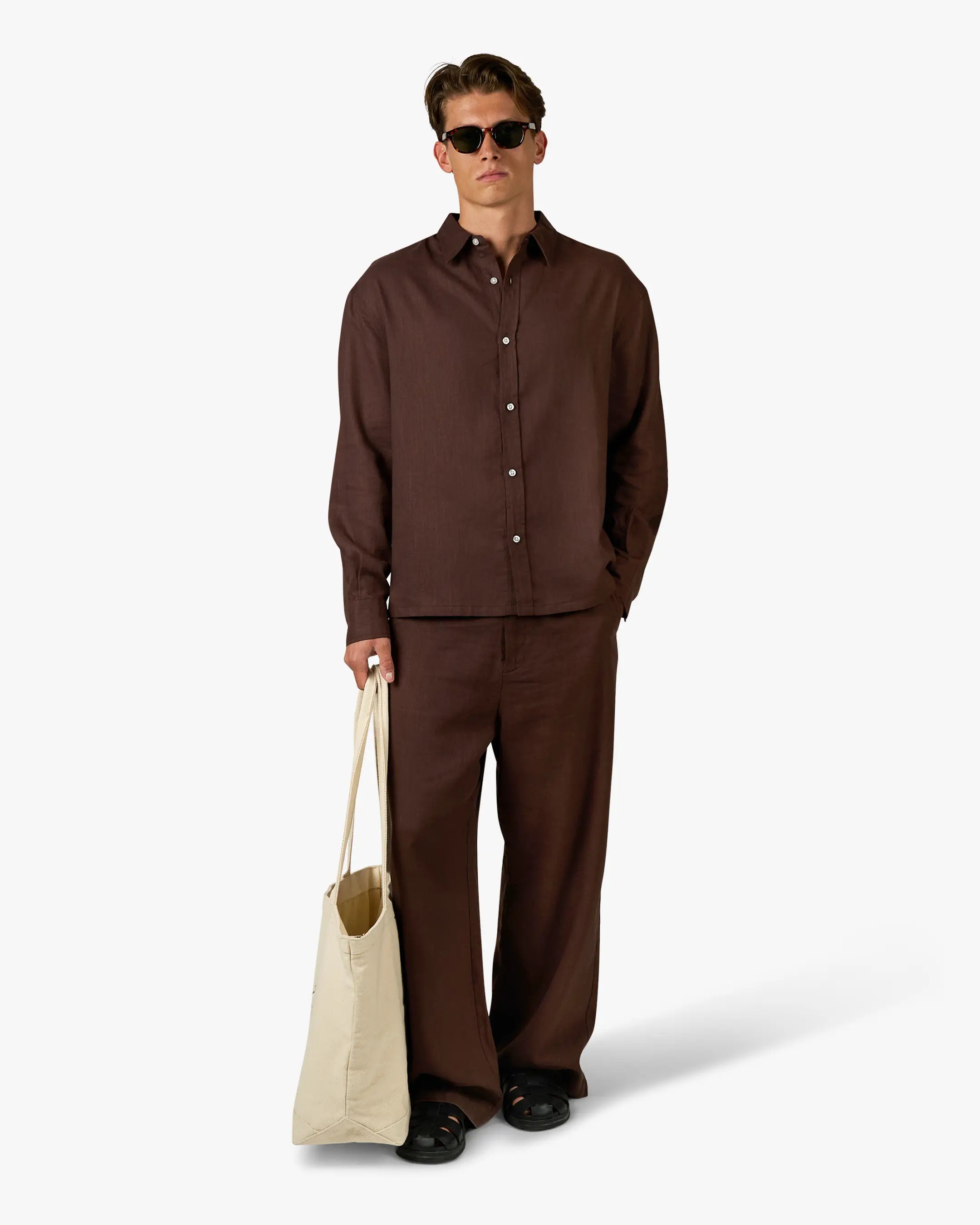 Cannes Linen Set | Brown