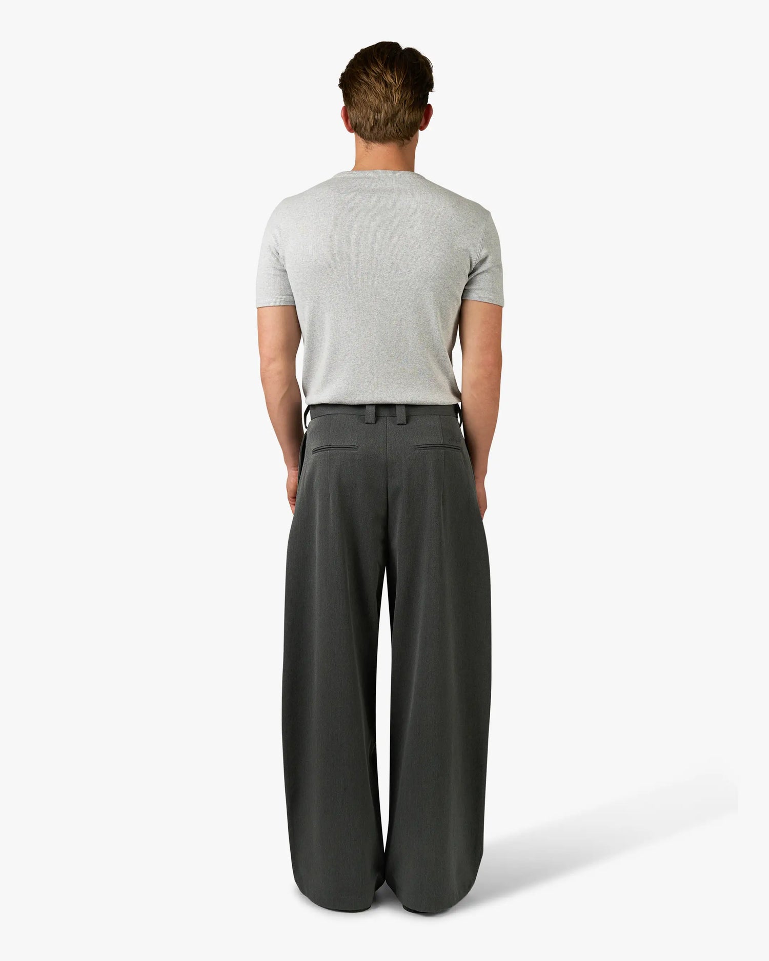Mougins Ribbed Henley T-Shirt | Grey Melee