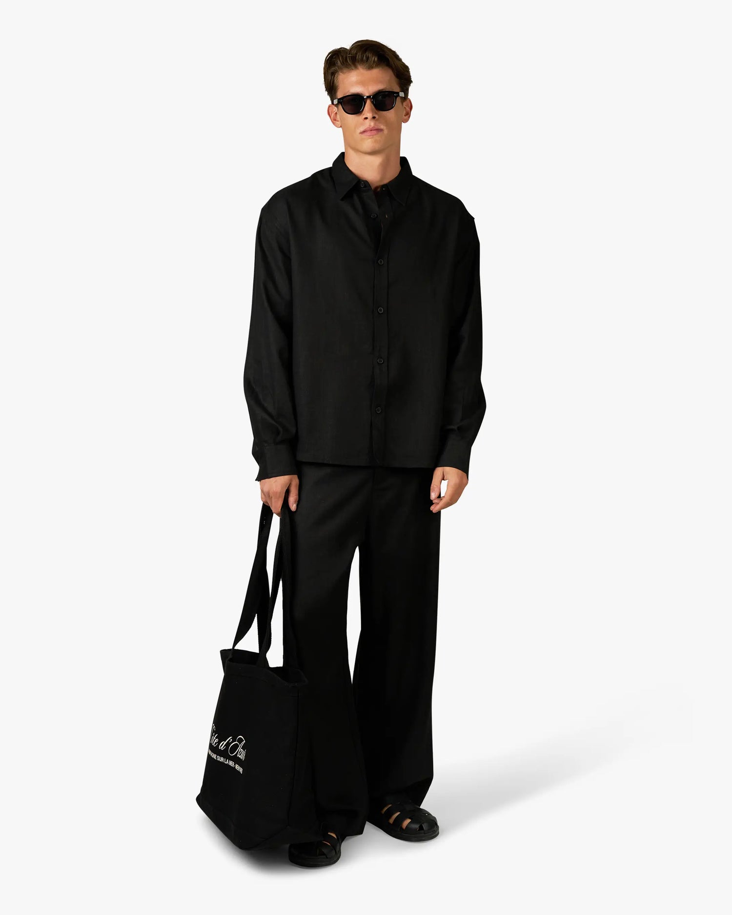 Cannes Linen Set | Black