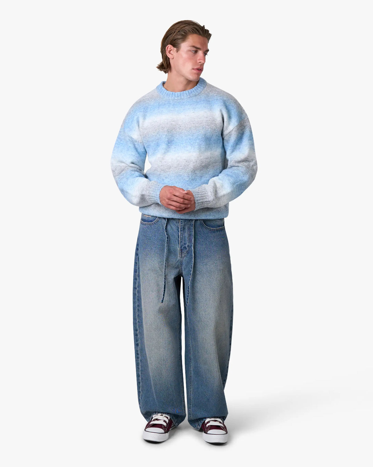 Aria Oversized Gradient Sweater | Blue