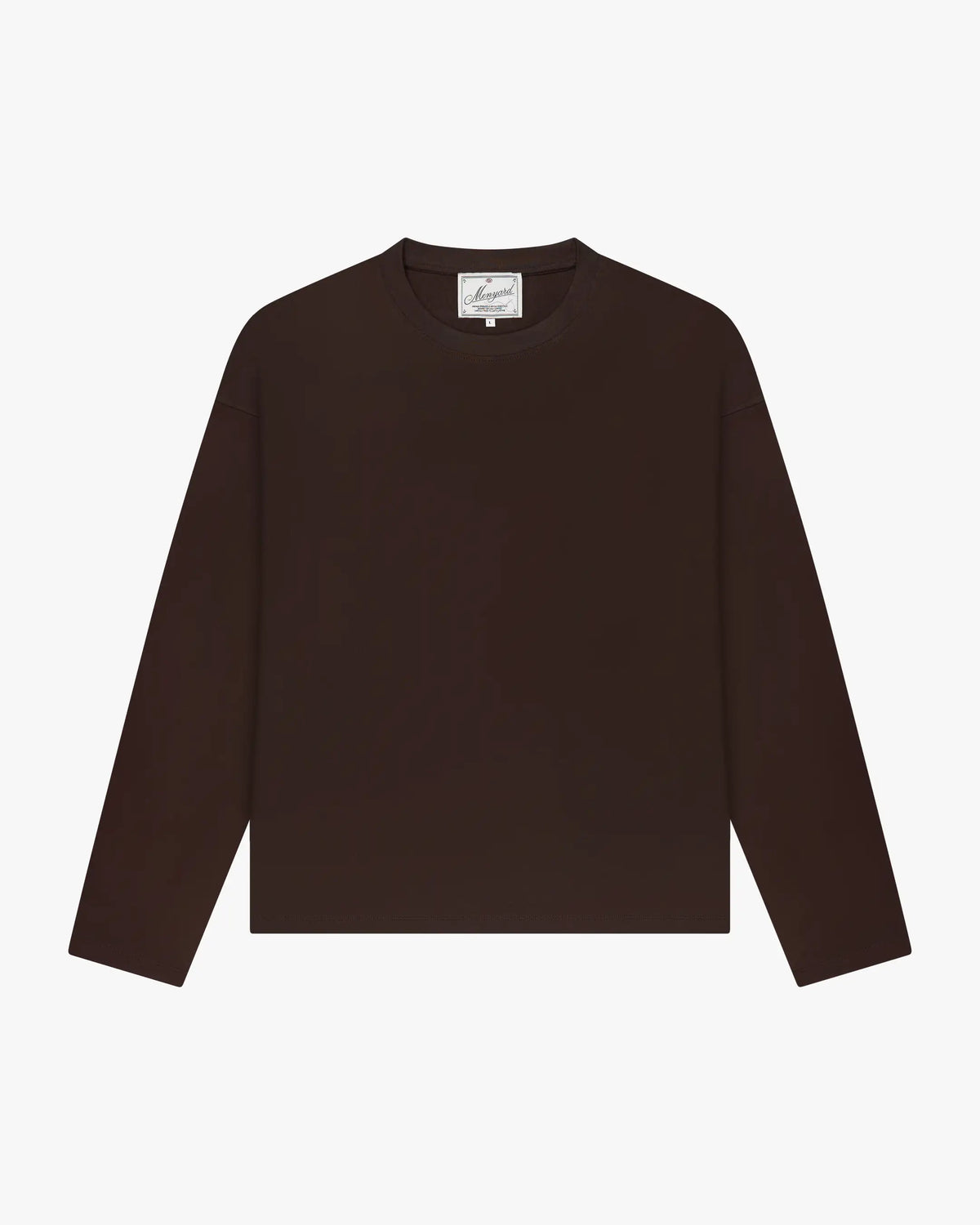 Blank Boxy Longsleeve | Brown flatlay