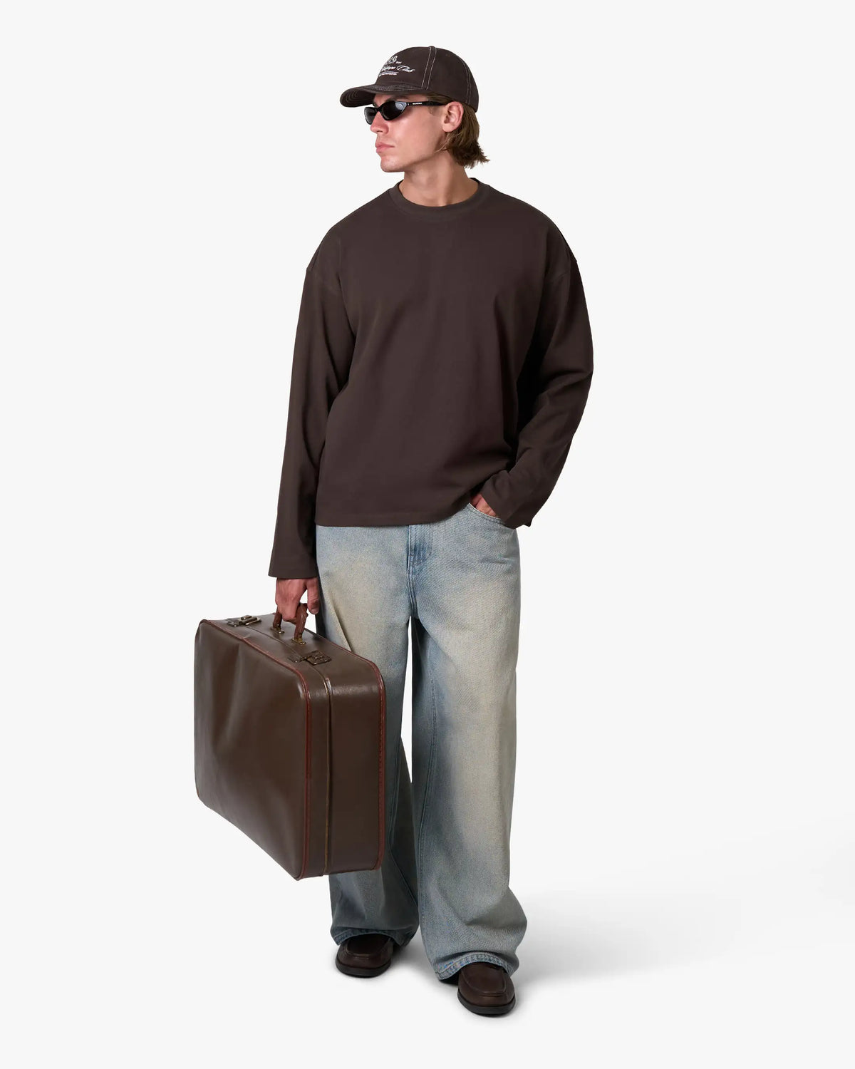 Blank Boxy Longsleeve | Brown