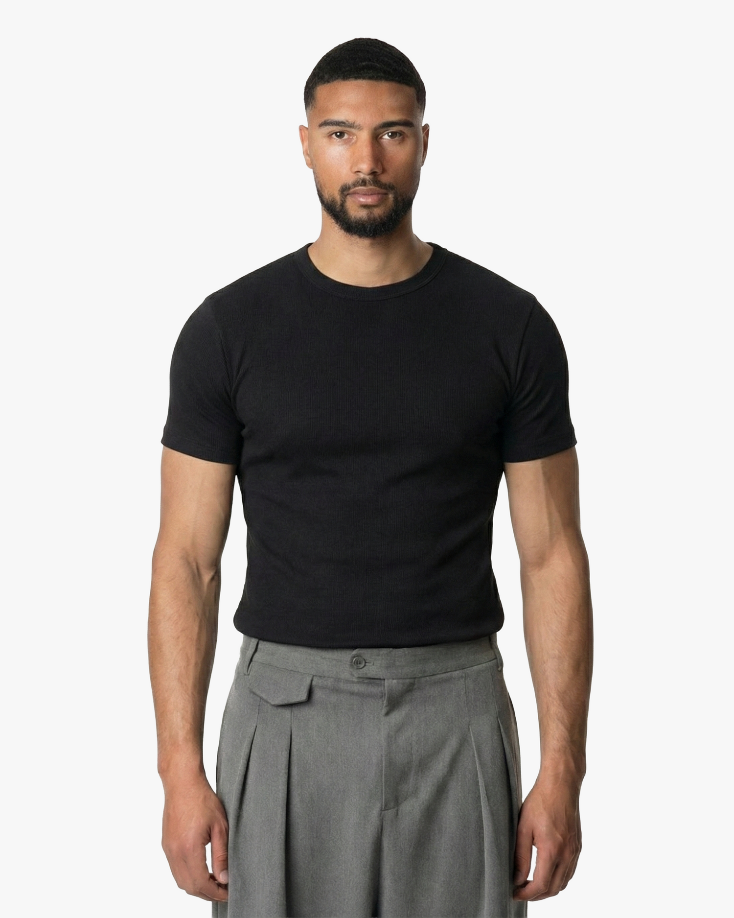Ribbed T-Shirt | Black