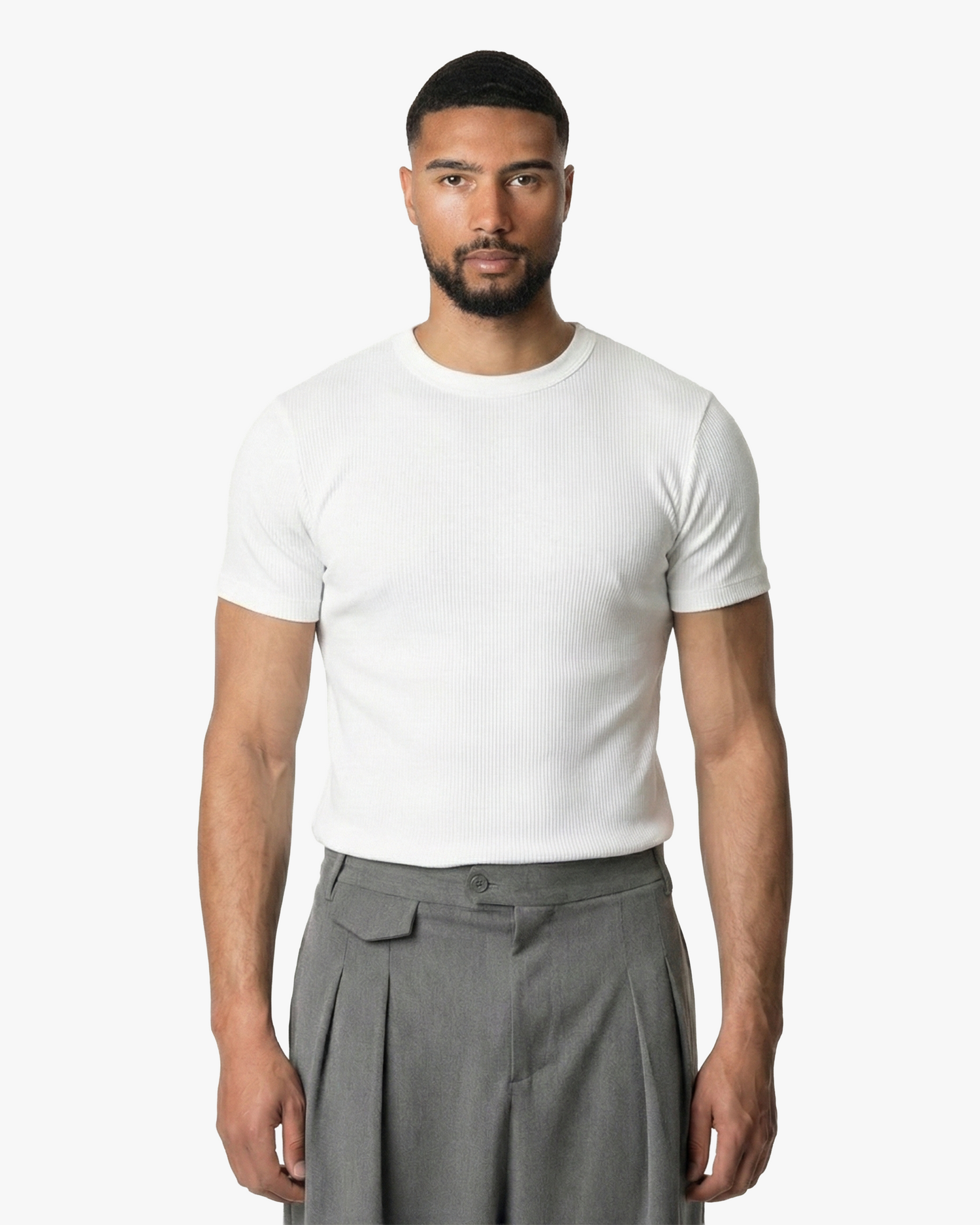 Ribbed T-Shirt | White