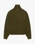 Sontuso Knitted Half-Zip Sweater | Green